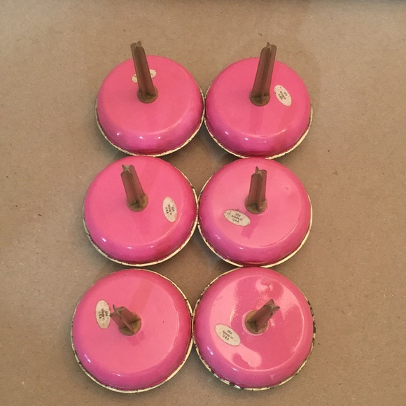 Vintage Tin Noisemakers New Year’s Eve Set of 6 Pink Silver Smile Happy … - Picture 5 of 7